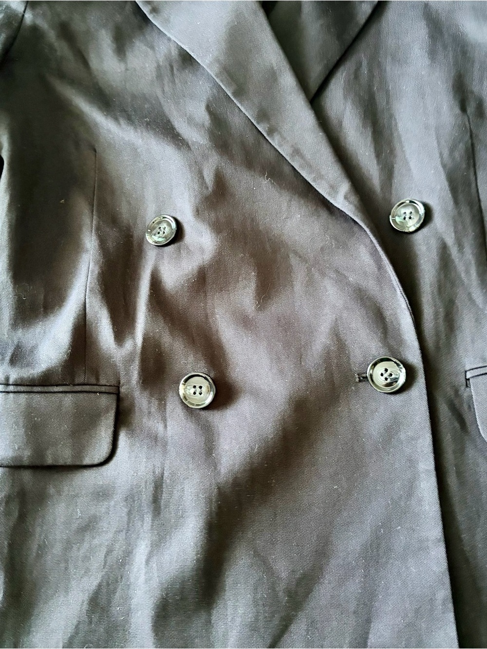 & Other Stories Navy Double-Breasted Blazer - Picture 2 of 10